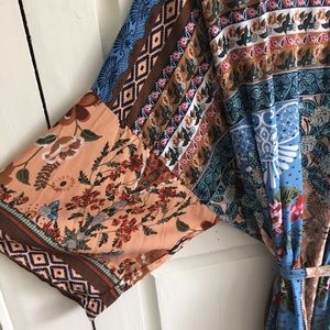 CUPSHE Women’s Soft & Flowing Mid-length Kimono /Cover-up 3/4 Sleeve One Size